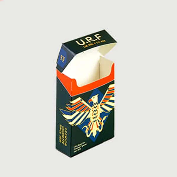 empty paper flip top cigarette