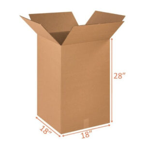Custom Packaging USA, Custom Printed Boxes - 18x18x28 Double Wall Shipping and Packing Box (1 Pack)